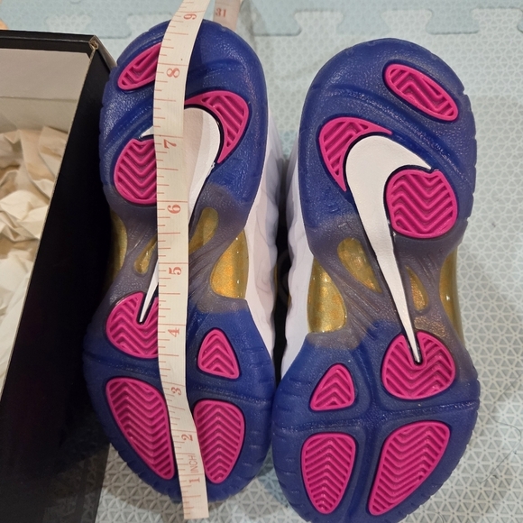 Nike Little Posite One (PS) Little Girls Multicolor Sneakers Size 13c - Picture 4 of 10